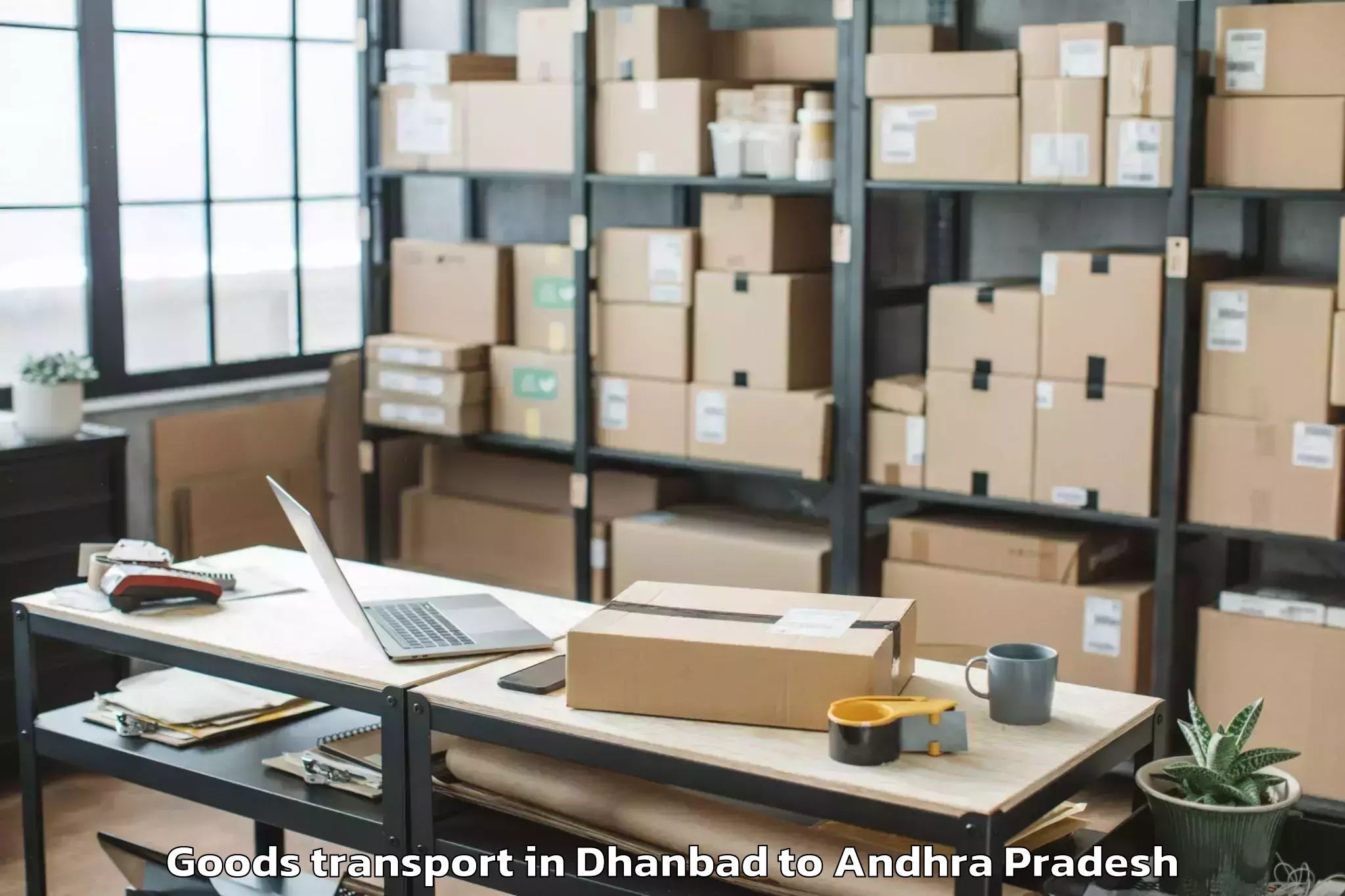 Get Dhanbad to Rayalaseema University Kurnool Goods Transport